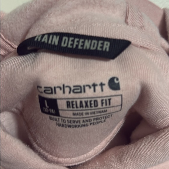 Carhartt Tops - Carhartt Soft Pink Relaxed Fit Hoodie